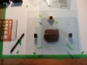 Laura's drawing set up
