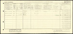 An entry relating to the Maltby family taken from 1921 census.