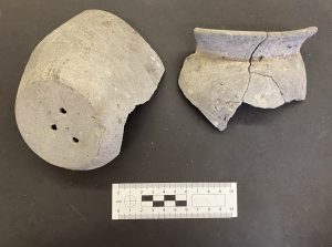 Fragments of the pot which contained beans