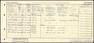 1921 census entry for Sylvia Sarah Frank
