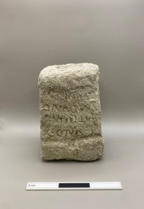 Roman Alter Stone with four lines of Latin text