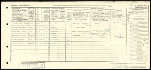 Copy of the 1921 census that includes the Trussler family.