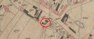 Mary Gwilliam’s blacksmith shop marked on Claines Tithe Map ref BA1572/184