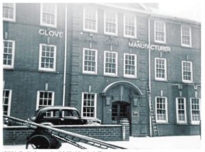 A black and white photo of the Richard Guise factory.