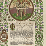 An Illuminated Address presented to Suffragettes